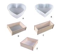 Rebellious Adornos de silicona para sujetalibros con forma de corazón, ideales para resina epoxi, manualidades, joyería, etc