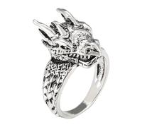 Rebellious Anillos de dragón de acero inoxidable para hombres con diseños nórdicos que pueden ser perfectos para mejorar un atuendo de joyería de fiesta para hombres, como se describe