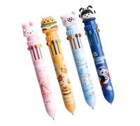 Rebellious Bolígrafo multicolor de 4 unidades, 0 5 mm, punta lisa, bolígrafo retráctil para notas de aula, reuniones y planificación diaria, bolígrafo retráctil