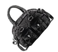 Rebellious Bolso bandolera estilo vaquero vintage bolsos de hombro con múltiples bolsillos práctico bolso de mano para viajar o el camino diario al trabajo bolso bandolera estilo retro, Negro