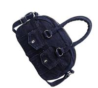Rebellious Bolso bandolera estilo vaquero vintage bolsos de hombro con múltiples bolsillos práctico bolso de mano para viajar o el camino diario al trabajo bolso bandolera estilo retro, a