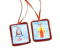 Rebellious Collar de Escapulario Católico Rojo de Nuestra Señora del Monte Carmelo Cadena de Oración Sagrada para Bautismos Primera Comunión o Confirmación. Joyería católica