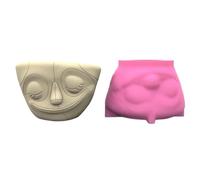 Rebellious Creativa cara humana plantador suculento molde de silicona elegante cara suculentas jarrón forma para entusiastas de la ONU