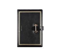 Rebellious Cuaderno de tapa dura de piel sintética, 222 páginas, rayado, compartimentos para bolígrafos, piel sintética, diario portátil para escribir notas, 145 x 212 mm, diario de negocios para