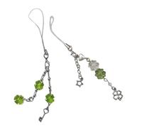 Rebellious Elegante colgante de trébol de la suerte, hecho a mano, para manualidades, cadena de teléfono móvil de acrílico y aleación para bolsos y erw, talla única, Acrílico