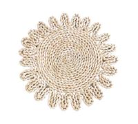 Rebellious Hermoso panel de mimbre de hierba, adornos únicos, platos de ratán, decoración de pared, paja, ratán, decoración de pared redonda única