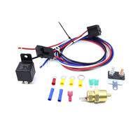 Rebellious Juego de interruptores de relé eléctrico de 12 V de 4 hilos para ventilador de refrigeración de motor y sistemas de puesta a tierra