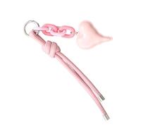 Rebellious Llavero trenzado con forma de corazón, accesorios para bolso de dinero, accesorios para mochila, colgante de coche, adornos colgantes de coche, cuerda trenzada, c