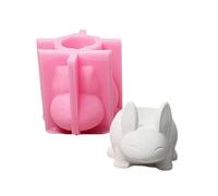 Rebellious Macetas de silicona con forma de conejo encantador plantas suculentas formas de yeso adorno resina epoxi conejo macetas silicona