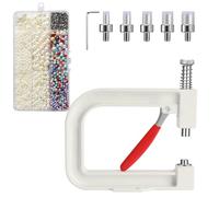 Rebellious Máquina de fijación manual de perlas para decoración de manualidades y proyectos de arte Cuentas de perlas para sombreros zapatos ropa bolsos faldas