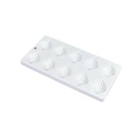Rebellious Molde de silicona profesional de calidad alimentaria, 10 huecos, molde de conchas, moldes para tartas y postres, resistentes al calor, accesorios para hornear Madeleine