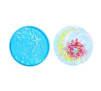 Rebellious Moldes de resina flexible para posavasos holográficos, forma de flor de loto, alfombrilla de silicona