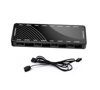 Rebellious PC Builder's PWMs Y ARGB Ventilador Hubs 8 Puertos Divisor Magnético Para Flujos De Aire E Iluminación