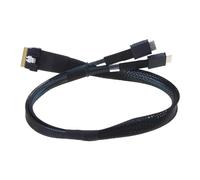 Rebellious SlimSAS 8X to 2X Oculink SFF-8654 8i a SFF-8611 4ix2 Cable convertidor 50 cm 19 7 pulgadas