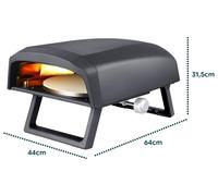 REBER EPZ12 EPZ12 HORNO PIZZA DE GAS CON PLATO GIRATORIO 500