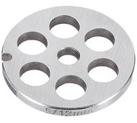 REBER Placa de acero templado no inoxidable para picadora de carne eléctrica n.º 5, diámetro de los orificios: 12 mm
