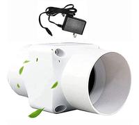 RebeSCo Ventilador De Tubo De, Extractor De Aire Silencioso, Ventilador De Conducto,Ventilador De Extracción, para Baño, WC, Tienda, Invernadero, Cocina, Oficina, Garaje,Blanco,18W/40MM