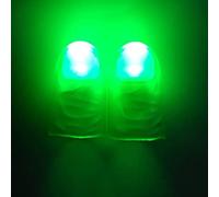 Rebetomo 1 par de pulgares brillantes (corto) trucos mágicos D'Lite iluminación pulgares LED intermitente puntas de los dedos, accesorios magia, juguetes magos, accesorios de trucos (verde)