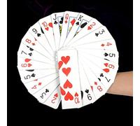 Rebetomo Abanico de producción de tarjetas gigantes (360 grados) trucos de magia Jumbo tarjeta a abanico de tarjeta que aparece ilusiones de escenario, trucos de mago, mentalismo