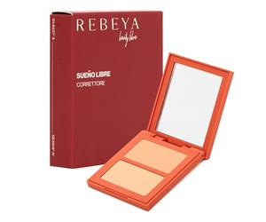REBEYA Sueño Libre Corrector Ojeras Compacto 01 Claro - Corrector de Ojeras Opaco Doble Tono para Imperfecciones Discromías y Rojeces, Cobertura Modular Anti Brillos Larga Duración Made in Italy