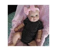 Rebirth Doll 50 Reborn Baby Doll Toddler Real Soft Touch Maddie with Hand-drawing Hair Handmade Doll Cute Gift