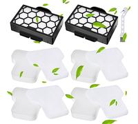 Rebirthcare Juego de filtros para Shark CV100UKT CZ250UKT CZ250UKTDB CZ500UKT Cylinder de repuesto para filtros de aspiradora, 2 filtros HEPA + 4 filtros de espuma y felt + 1 cepillo de limpieza