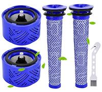 Rebirthcare V6 Filtro de Repuesto para Dy.Son V6 Absolute Animal Motorhead Trigger SV05 SV09 Filtros de vacío inalámbricos, Paquete de 2 filtros HEPA prefiltros # 966741-01 y 965661-01