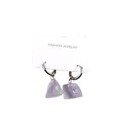 REBNGXIE Earrings for Women Pendientes Colgantes De Forma Irregular con Piedra De Fluorita De Colores, Pendientes Tipo Botón, Pendientes De Gancho Hipoalergénicos, Pendientes De Joyería Retro Par