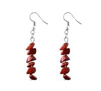 REBNGXIE Earrings for Women Pendientes Colgantes De Forma Irregular con Piedra Roja Natural, Pendientes Colgantes para Fiesta, Adornos para Aretes con Gancho para La Oreja, Joyería para Cumpleaños