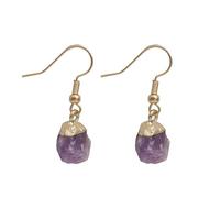 REBNGXIE Earrings for Women Pendientes De Aro con Piedra De Amatista Natural, Forma Irregular, Colgantes, para Fiestas, Adornos, Joyas para Adolescentes, Niñas, Fiestas De Cumpleaños