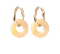 REBNGXIE Earrings for Women Pendientes De Piedra Calcita Naranja Natural, Pendientes Colgantes De Forma Redonda, Pendientes De Botón, Pendientes Hipoalergénicos, Pendientes De Joyería Retro para
