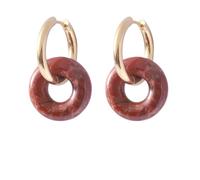 REBNGXIE Earrings for Women Pendientes De Piedra Roja Natural, Forma Redonda, Colgantes, Pendientes Tipo Botón, Pendientes Hipoalergénicos, Joyería Retro, Pendientes para Adolescentes, Niñas, Fi