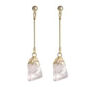 REBNGXIE Earrings for Women Pendientes para Mujer, De Piedra De Cuarzo Blanco Natural, con Forma Irregular, Colgantes, para Fiestas, Adornos, Joyas para Adolescentes, Fiestas De Cumpleaños