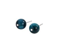 REBNGXIE Earrings for Women Pendientes Redondos con Forma De Gota, Pendientes De Piedra De Ojo De Tigre Azul, Pendientes Tipo Botón, Pendientes De Gancho Hipoalergénicos, Pendientes De Joyería Re