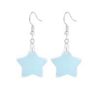 REBNGXIE Pendientes Colgantes Piedra Pendientes Colgantes De Piedra De Ópalo Natural con Forma De Estrella, Pendientes Colgantes para Fiesta, Pendientes con Gancho para La Oreja, Adornos, Joyería