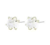 REBNGXIE Pendientes Colgantes Piedra Pendientes De Piedra De Cristal Blanco Natural, Pendientes Colgantes De Forma Irregular, Pendientes De Botón, Pendientes Hipoalergénicos, Pendientes De Joyerí
