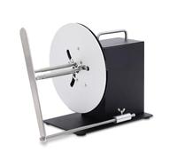 Rebobinador automático de etiquetas de 185 mm, máquina rebobinadora bidireccional de etiquetas de 1-3 pulgadas, velocidad ajustable de avance y retroceso de 1-8 pulgadas/segundo y sincronizada con ( S