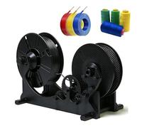 Rebobinador de filamentos industrial automático, rebobinador eléctrico de bobinas 3D con amplia compatibilidad de materiales, bobinador de filamentos de impresión(Black)