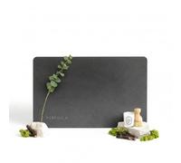 Rebolica - Alfombra de Baño de Diatomita Antideslizante - 60x40 cm - Secado Rápido y Alta Absorción - Alfombra de Piedra Natural para Ducha y Baño Moderno - Gris Antracita