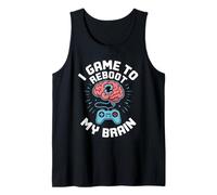 Reboot Brain Pixel Gamer Graphic Camiseta sin Mangas