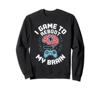 Reboot Brain Pixel Gamer Graphic Sudadera