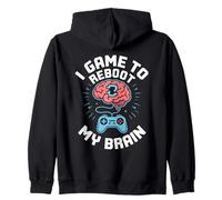 Reboot Brain Pixel Gamer Graphic Sudadera con Capucha