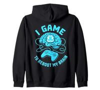Reboot Brain Pixel Gamer Graphic Sudadera con Capucha