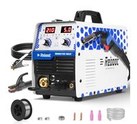 Reboot Soldador 6 en 1 210A 230V MIG/MAG con/sin gas de hilo Electrodo MMA TIG Soldadura por puntos Aluminio Pantalla digital Grande Compatible Pistola Bobina RBM2100 MAX