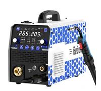 Reboot Soldadora multifunción 7 en 1 205 A - MIG/MAG, sin gas, MMA, Lift-TIG, soldadura por puntos, preparación de aluminio, pantalla digital, 240 V, ideal para bricolaje y taller