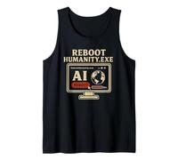 RebootHumanity.exe - AI Earth Reboot inteligencia artificial Camiseta sin Mangas