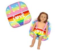 Reborn Doll Mackpack Carrier - Bolsa de transporte muñecas lujo con compartimentos almacenamiento | manos libres para americanas 12-18 pulgadas-Accesorio realista muñ