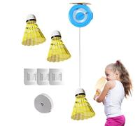 Rebound Badminton Trainer, High-Elastic Rope Badminton Single Training Tool 3,15 x 1,57 pulgadas, Sticky Hook Rebound System, Sports Practice Aid for Beginners, ABS