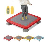 Rebounder Bouncing Board, Mini Sensory Trampoline Bounce Board with Non-Slip Base, Special Supplies Square Trampoline Indoor Outdoor Play Equipment, Rebound Boards Jump Gift for 3-12 Boy & Girl (A1)