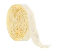 Rebower 2 Yardas de Cinta de Botón de Plástico Cinta de Presión de Costura Cierres de Poliéster, [para Costura de Telas, Proyecto de Bricolaje] - Beige / 18mm